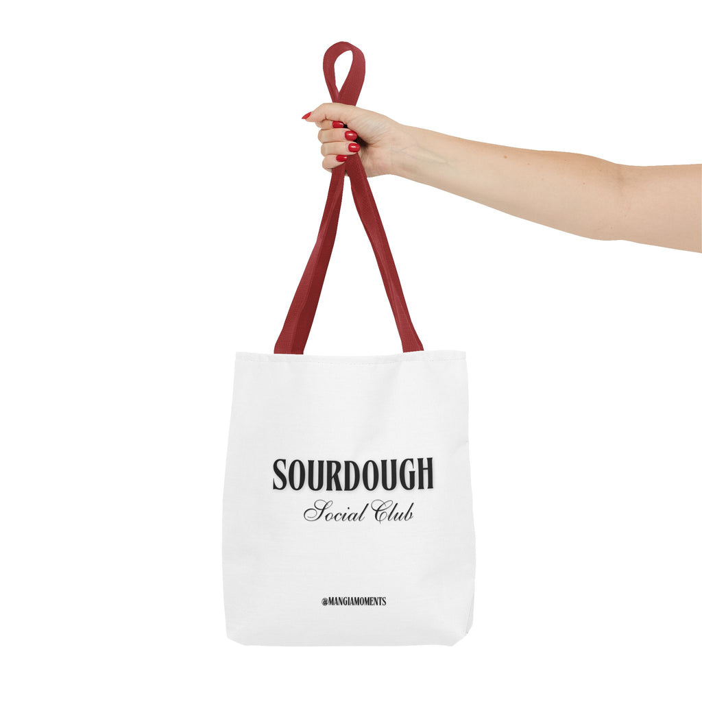 Sourdough Social Club Tote Bag | Bakery Logo, Minimal Typography