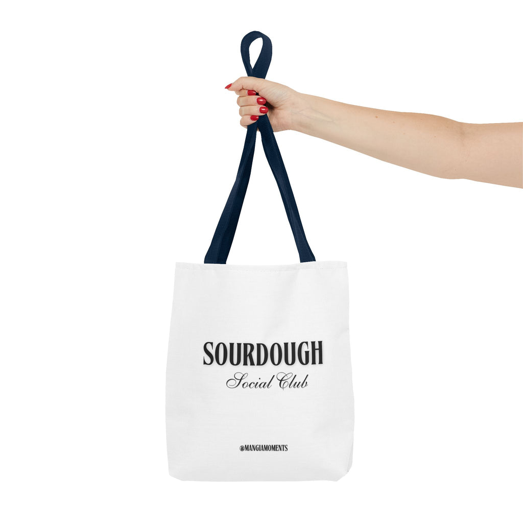 Sourdough Social Club Tote Bag | Bakery Logo, Minimal Typography