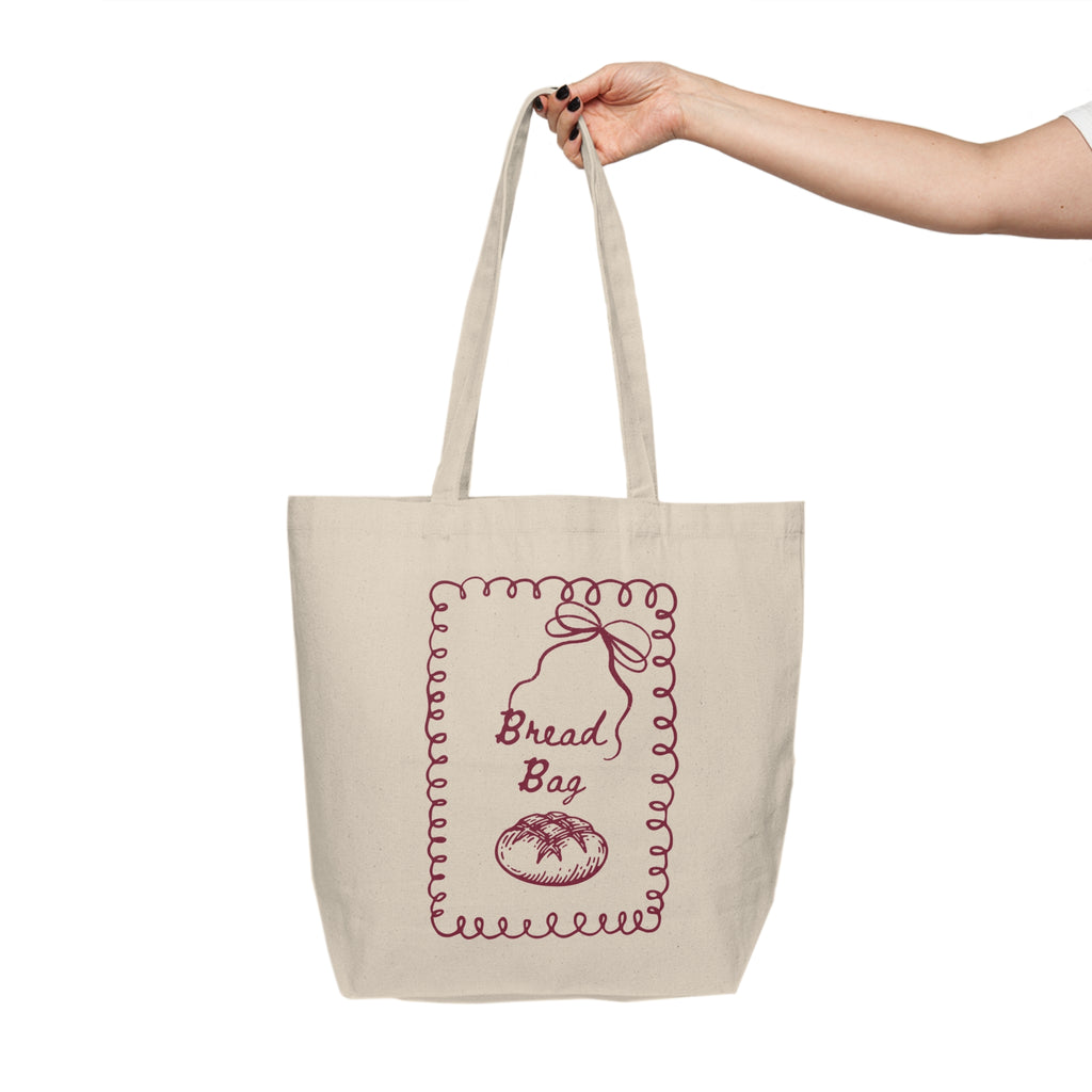 Bread Bag Illustration Canvas Tote | Bakery Market Shopper