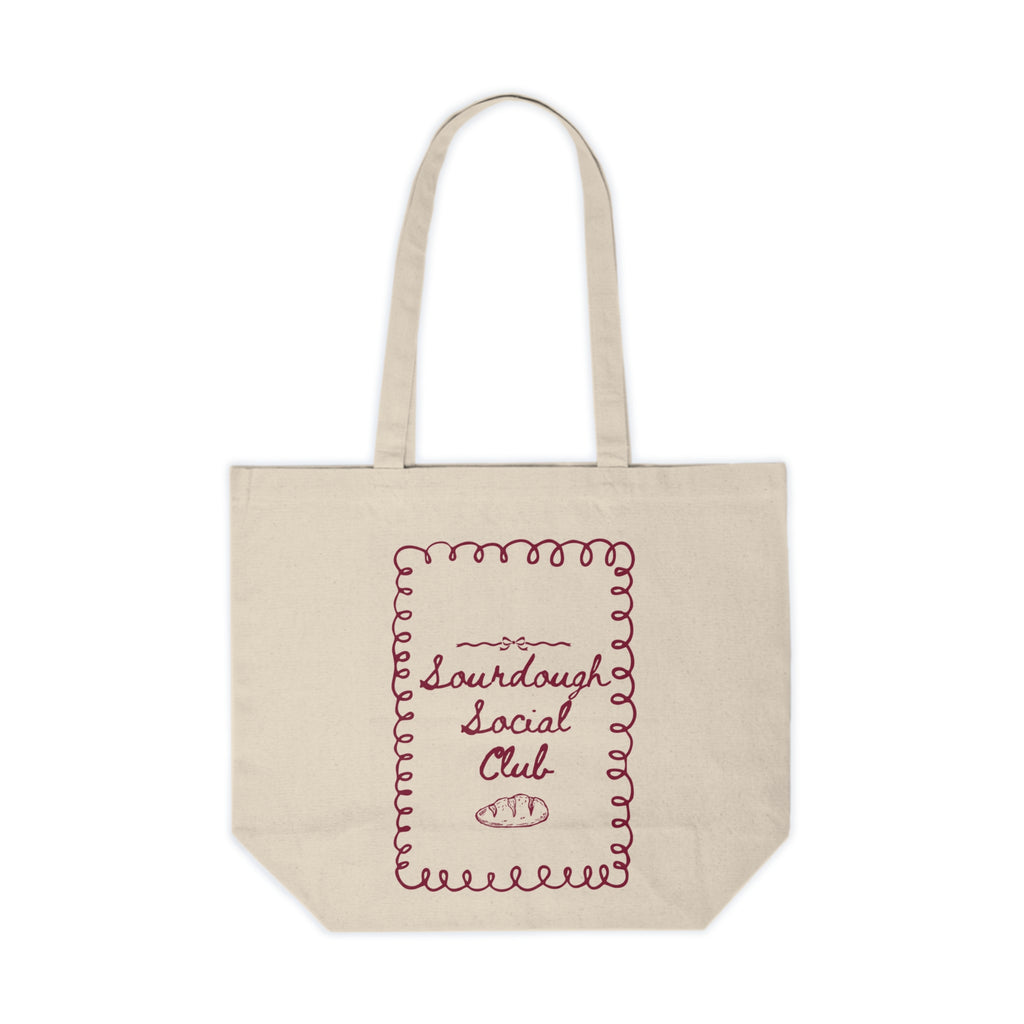 Sourdough Social Club Canvas Tote | Bread Baking Illustration, Market Bag