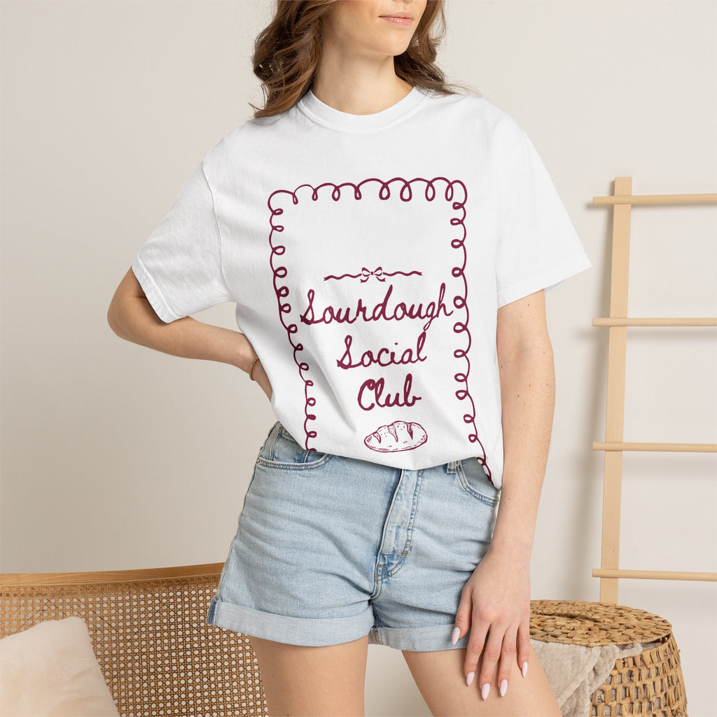 Bread Bag Illustration T-shirt | Loaf Graphic, Hand-Drawn Bakery Design