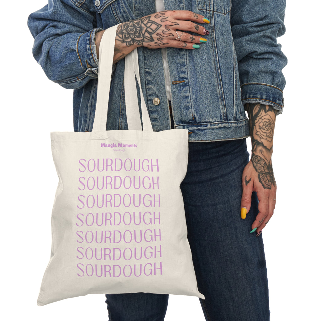 Sourdough Repeat Pattern Tote Bag | Natural Canvas Baking Market Tote