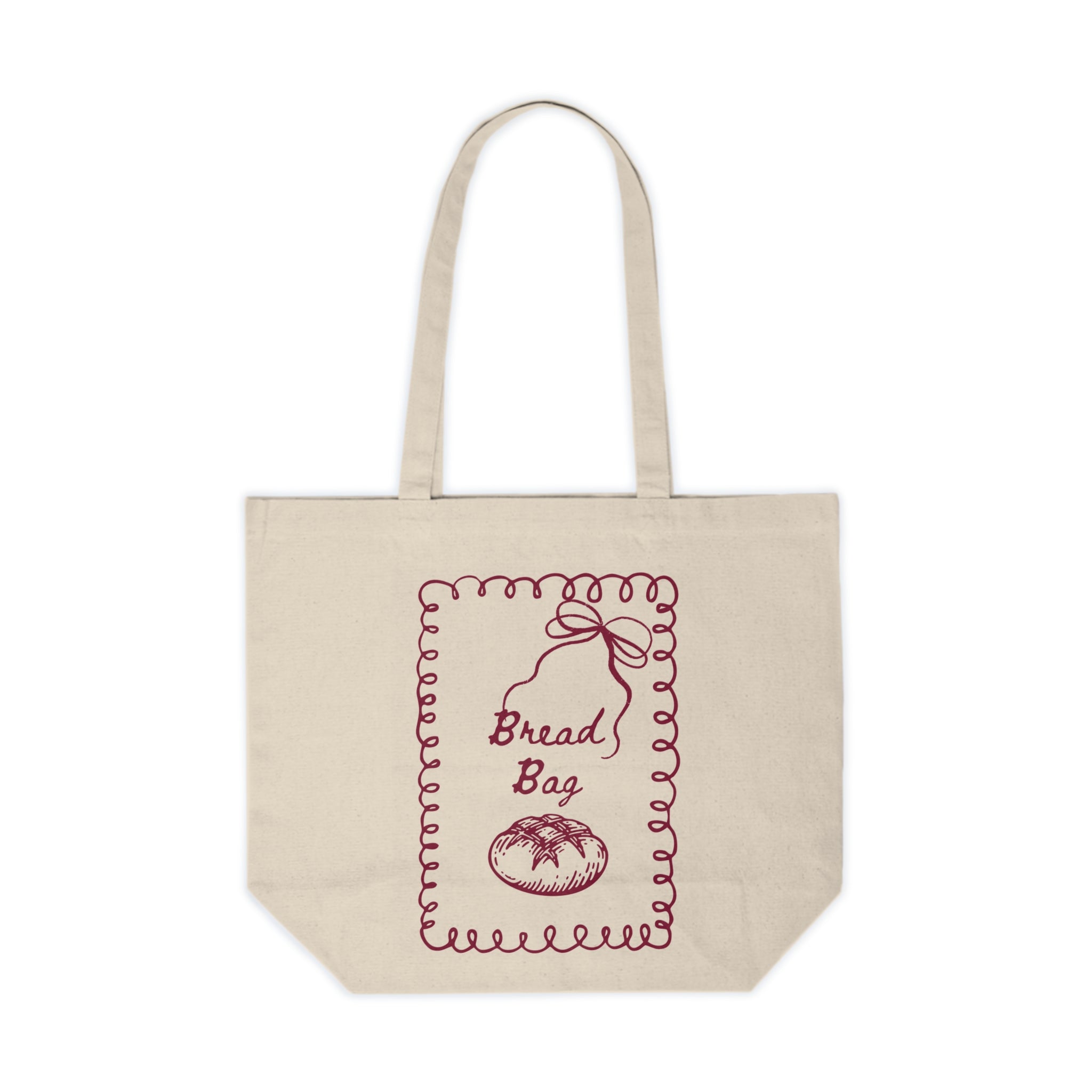 Bread Bag Illustration Canvas Tote | Bakery Market Shopper