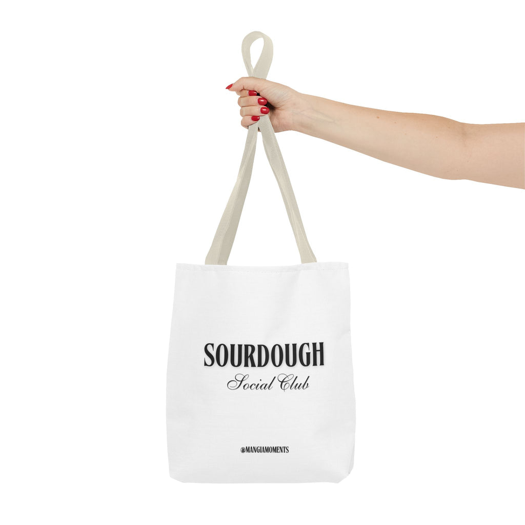 Sourdough Social Club Tote Bag | Bakery Logo, Minimal Typography