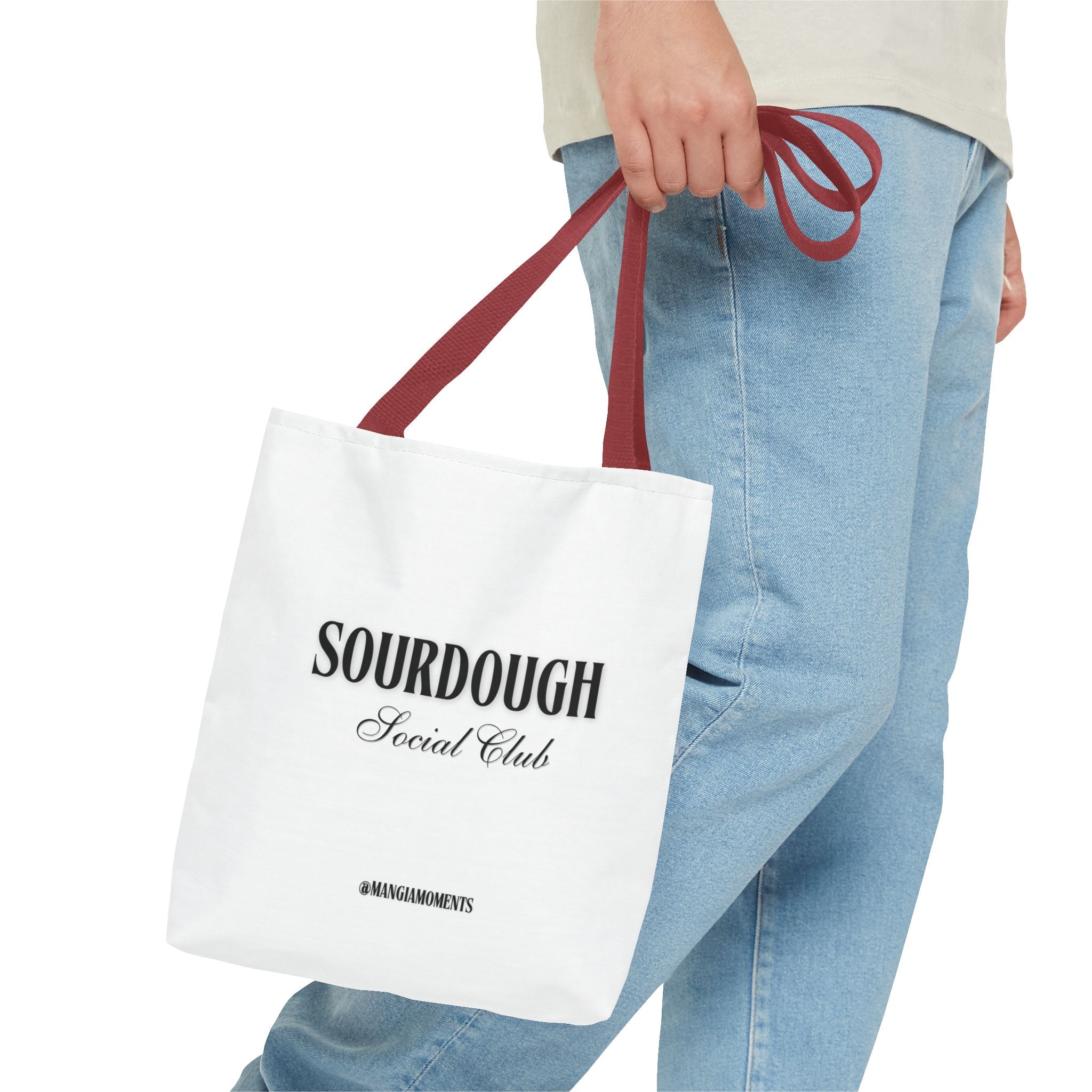 Sourdough Social Club Tote Bag | Bakery Logo, Minimal Typography