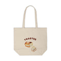 Toastee Bread Illustration Canvas Shopping Tote | Cute Toast Graphic