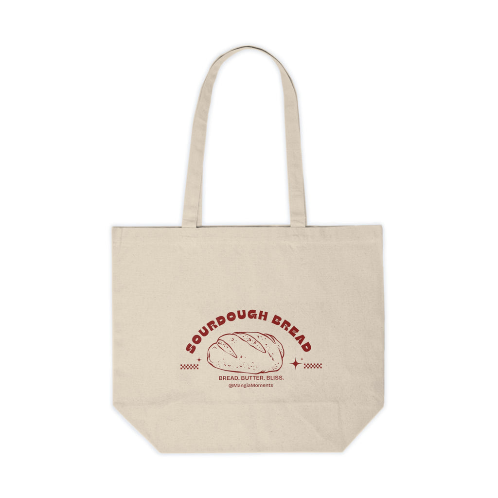 Sourdough Bread Canvas Tote Bag — Baker Market Grocery Shopper