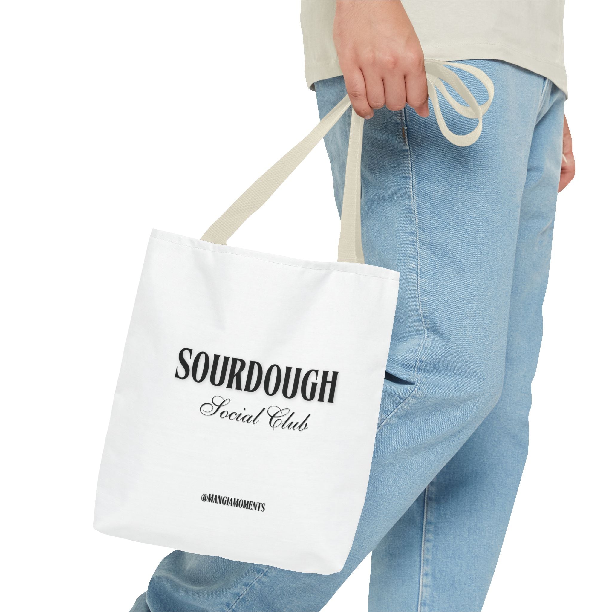 Sourdough Social Club Tote Bag | Bakery Logo, Minimal Typography