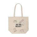 Are You Bready? bread sketches Canvas Tote | Bakery Illustration Tote Bag