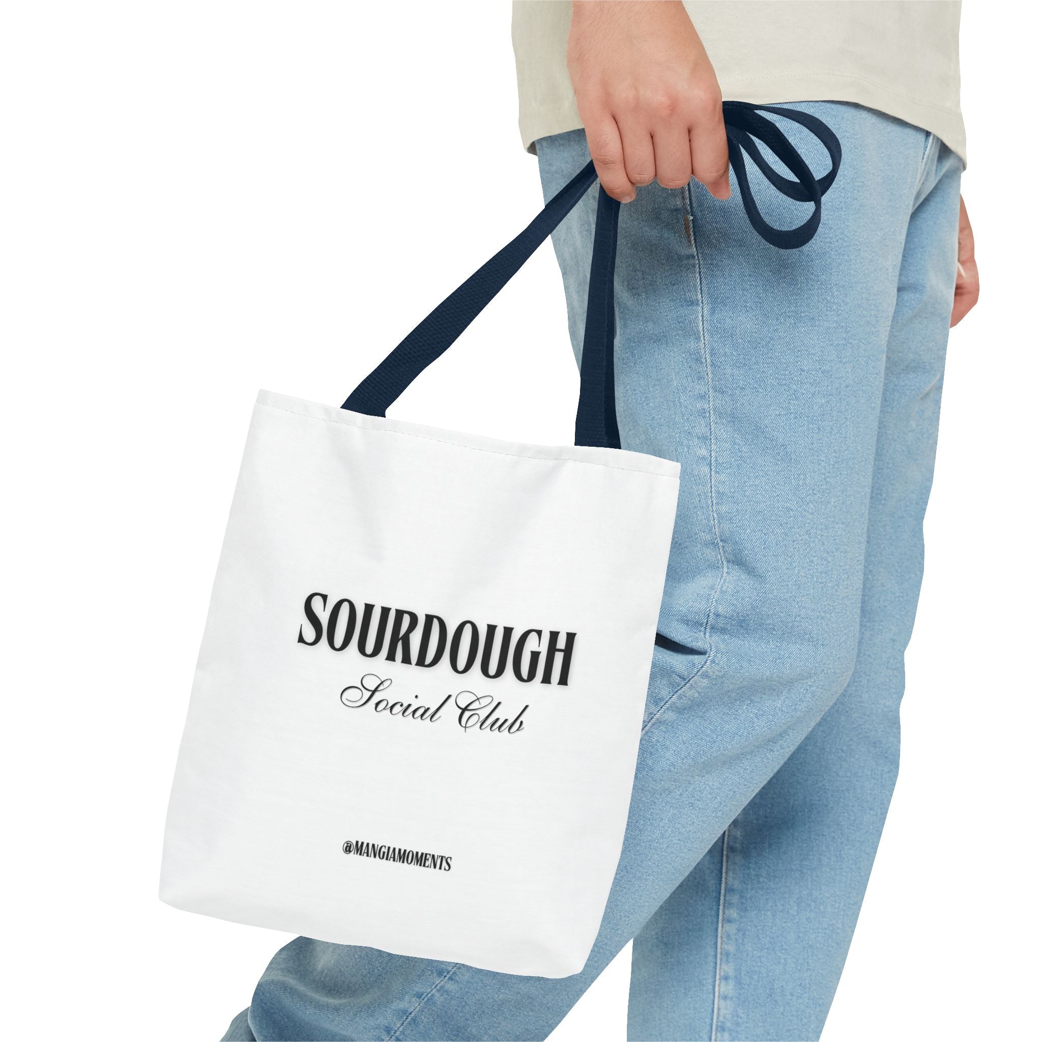 Sourdough Social Club Tote Bag | Bakery Logo, Minimal Typography